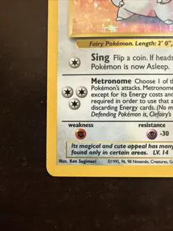 Clefairy 5/102 Holo Rare LP/MP Pokemon TCG WOTC LP/MP - Image 5