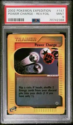 2002 Pokemon Expedition 147 Power Charge Reverse PSA 9 Mint - Image 1