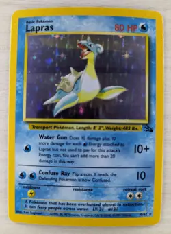LAPRAS 10/62 FOSSIL HOLO RARE POKEMON TCG 1999 - Image 1