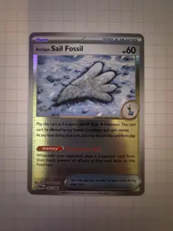 Pokemon Antique Sail Fossil 069/088 Reverse Holo NM/M - Image 1