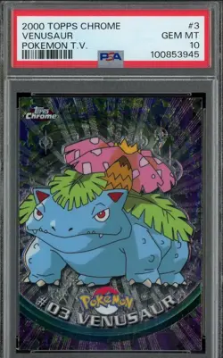 Pokemon Topps Chrome Venusaur PSA 10 GEM MINT - Image 1