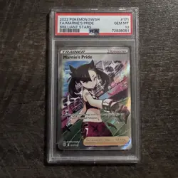 Brilliant Stars Marnie's Pride FULL ART Trainer 171/172 PSA 10 Pokemon 2022 - Image 1