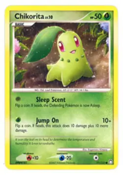 Chikorita - 77/123 - Common PL/MP, English Pokemon Mysterious Treasures - Image 1