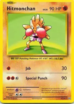 Hitmonchan 62/108 Evolutions Rare NM Pokemon TCG - Image 1