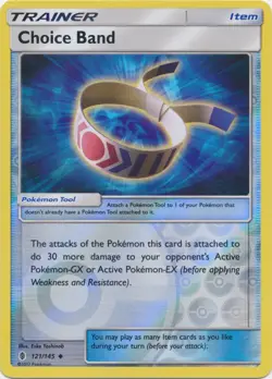 Choice Band - 121/145 - Uncommon - Reverse Holo NM, English Pokemon Guardians Ri - Image 1