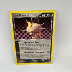 Rocket's Meowth 46/109 Uncommon Team Rocket Returns Pokemon Moderately Played - Image 1