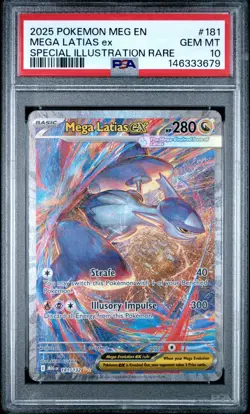Mega Latias EX 181/132 MEG EN Special Illustration Rare SIR PSA 10 Pokemon - Image 1