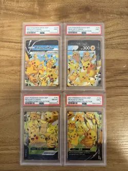 2021 Pokemon Celebrations Pikachu V-Union SWSH 139-142 Sequential Set PSA 9 - Image 1