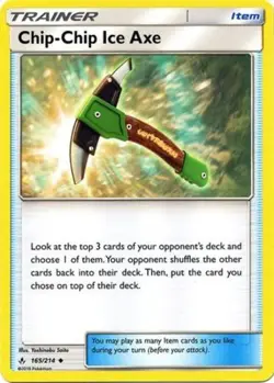 Chip-Chip Ice Axe - 165/214 - Uncommon NM, English Pokemon Unbroken Bonds - Image 1