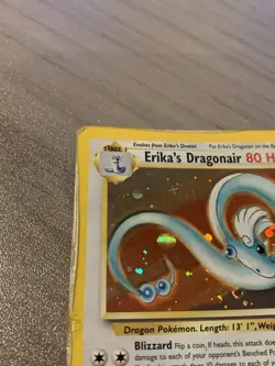 Pokemon Erika’s Dragonair Holo Rare Gym Heroes Unlimited 4/132 HP/Damaged - Image 3