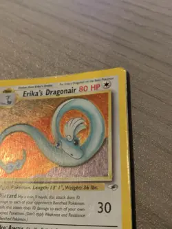 Pokemon Erika’s Dragonair Holo Rare Gym Heroes Unlimited 4/132 HP/Damaged - Image 4