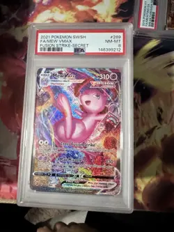 Pokemon TCG Mew VMAX Alternate Art Secret Rare Fusion Strike PSA 8 269/264 Holo - Image 1