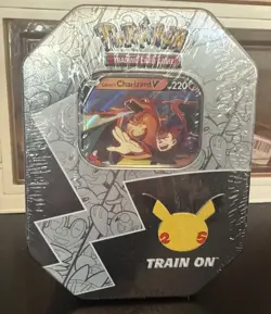 Pokemon Celebrations TCG Lance/Charizard V 25th Anniversary Tin -Factory Sealed - Image 1