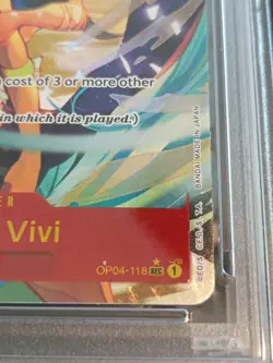 2023 One Piece Nefeltari Vivi PSA 10 Alternate Art Op-04 118 - Image 3