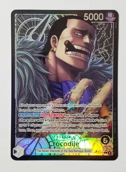 One Piece Crocodile Alt Art Leader OP14-079 The Azure Sea's Seven In Hand NM - Image 1