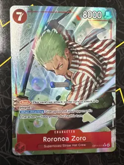 • Roronoa Zoro • OP14-015 Alt Art Holo The Azure Sea's Seven One Piece TCG NM - Image 1