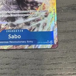 One Piece SABO Alt Art OP15-046 ENGLISH Adventure on Kami’s Island OP15 - Image 2