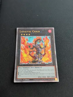 Yugioh TCG Lavalval Chain 1st Edition Quarter Century Secret Rare RAO4-EN162 - Image 1