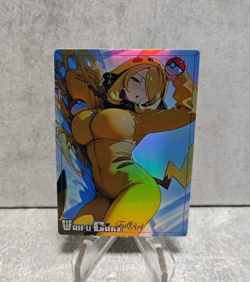 Cynthia Trading Card Waifu Goddess Story Anime Girl holo Karte Manga Full Art - Image 1