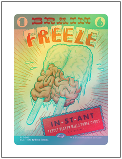 1x Brain Freeze, 0002, Foil, Secret Lair Encyclopedia, Magic MTG NM - Image 1
