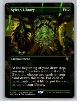 MTG - Special Guests: Secrets of Strixhaven #155 Sylvan Library Borderless - Image 1