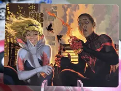 Heroes' Hangout Art Card 14/54 NM Art Series: Marvel's Spider-Man Regular MTG - Image 1