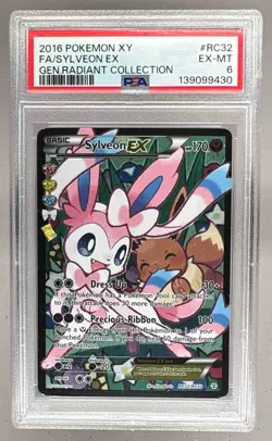 2016 Pokemon Generations Radiant RC32 Sylveon EX PSA 6 139099430 - Image 1