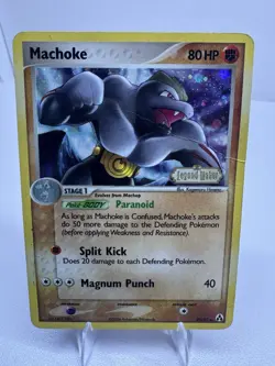Pokemon Machoke Legend Maker Reverse Holo Card 2006 80 HP TCG #39/92 **DMG** - Image 1