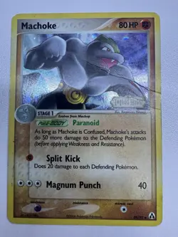 Pokemon Machoke Legend Maker Reverse Holo Card 2006 80 HP TCG #39/92 **DMG** - Image 3