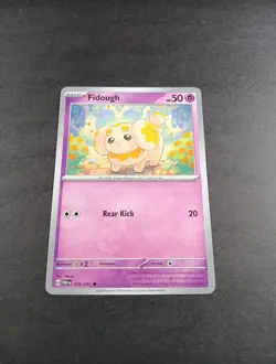 Pokemon Paldean Fates Fidough Common Card 038/091 NM - Image 1