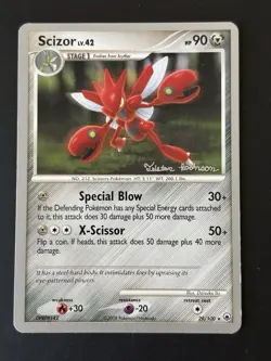 Pokemon TCG Scizor 29/100 Regular Rare 2008 World Championships - Image 1