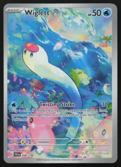 Wiglett 206/198 Illustration Rare Scarlet & Violet Pokemon English LP - Image 1