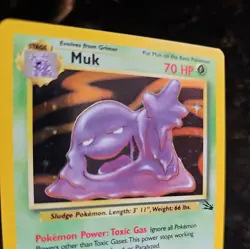 Muk 13/63 Holo Rare Fossil Set 1999 Pokemon TCG - Image 2