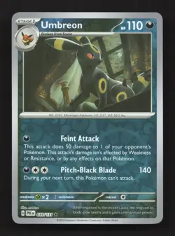 Umbreon 059/131 Holo Rare SV: Prismatic Evolutions Pokemon Reverse Holo LP - Image 1