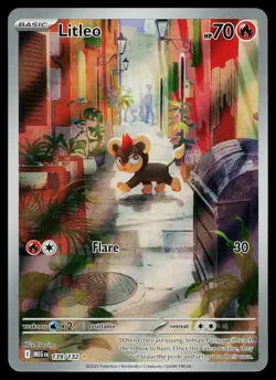 Pokemon Card - Litleo Mega Evolution 139/132 Holo Illustration Rare - Image 1