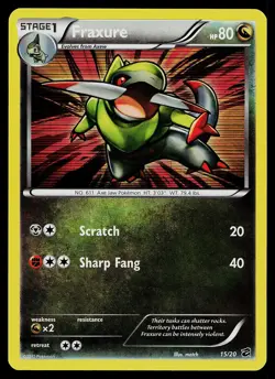 Pokemon Card - Fraxure Dragon Vault 15/20 Holo Rare - Image 1