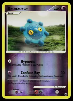 Pokemon Card - Bronzor Majestic Dawn 52/100 Common Reverse Holo - Image 1