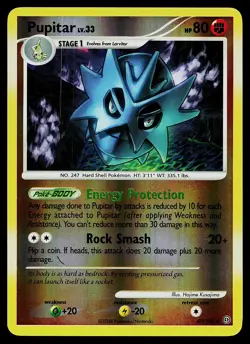 Pokemon Card - Pupitar Stormfront 47/100 Uncommon Reverse Holo - Image 1