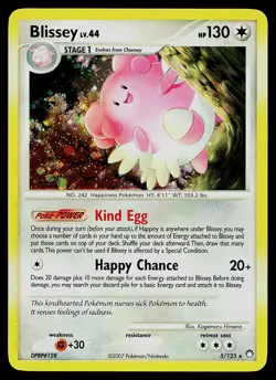Pokemon Card - Blissey Mysterious Treasures 5/123 Holo Rare - Image 1