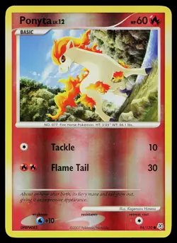 Pokemon Card - Ponyta Diamond and Pearl 94/130 Common Reverse Holo - Image 1