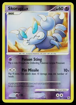 Pokemon Card - Skorupi Diamond and Pearl 99/130 Common Reverse Holo - Image 1