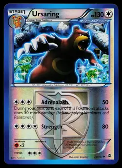 Pokemon Card - Ursaring Plasma Blast 76/101 Reverse Holo Uncommon - Image 1