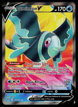 Pokemon Card - Lumineon V Brilliant Stars 155/172 Rare Ultra 2022 - Image 1