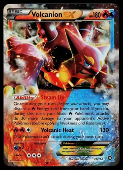 Pokemon Card - Volcanion EX Steam Siege 26/114 Holo EX Rare - Image 1