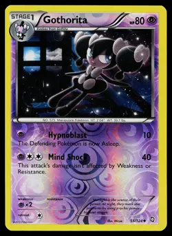 Pokemon Card - Gothorita Dragons Exalted 56/124 Reverse Holo Uncommon - Image 1