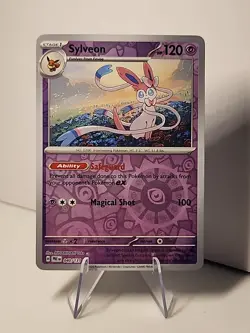 Sylveon 040/131 Sv: Prismatic Evolutions Reverse Holo Pokemon TCG NM - Image 1