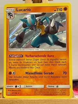 Lucario 67/156 Ultra Prisma Holo Deutsch NM Pokemon - Image 1