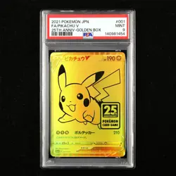 PSA 9 MINT 2021 Pokemon 25th JPN Pikachu V s8a-G E 001/015 - Image 1