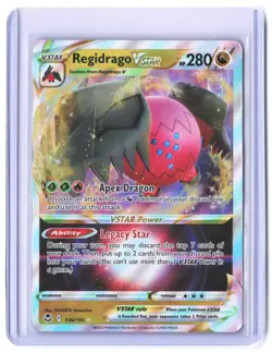 Regidrago VSTAR 136/195 Holo VSTAR Rare Silver Tempest Pokemon Near Mint - Image 1