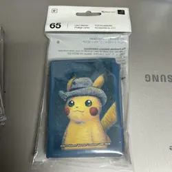 Sealed Pikachu with Grey Felt Hat Pokemon Center x Van Gogh Museum 65 CT Sleeves - Image 1
